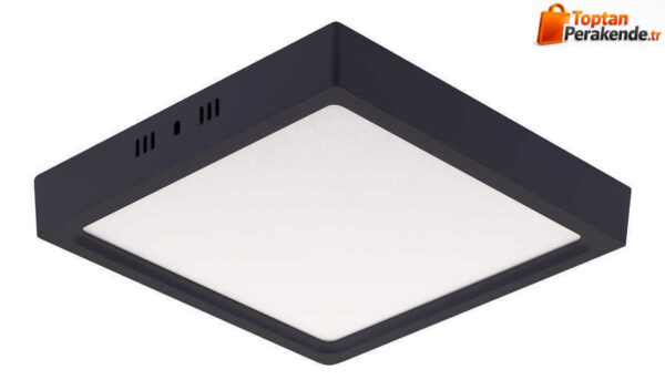 Jupiter 24W Led Kare Tavan Armatürü Siyah Kasa (Günışığı)